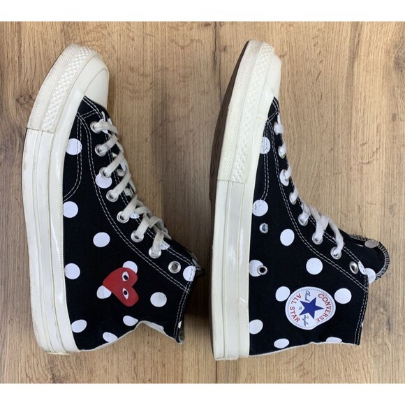 Converse Chuck 70 Hi Polka Dot Sneakers 157250C Comme des Garcons Play Size 9 - Picture 10 of 16